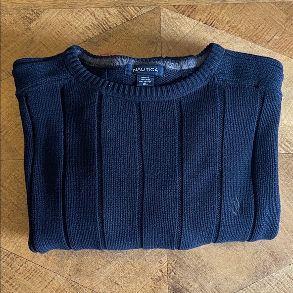 Nautica Dark Knit Cotton Sweater - Picture 11 of 11